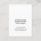 Modern Printed Kraft Paper White Geometric Visitekaartje (Achterkant)