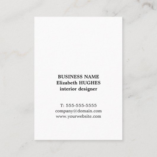 Modern Printed Kraft Paper White Geometric Visitekaartje (Achterkant)