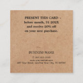 Modern Printed Kraft White Circle Salon Kortingskaartje (Achterkant)