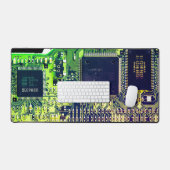 Modern printplaatontwerp Voeg naam toe Geeky Bureaumat (Keyboard & Muis)