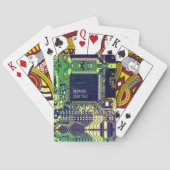 Modern printplaatontwerp Voeg naam toe Geeky Pokerkaarten (Achterkant)