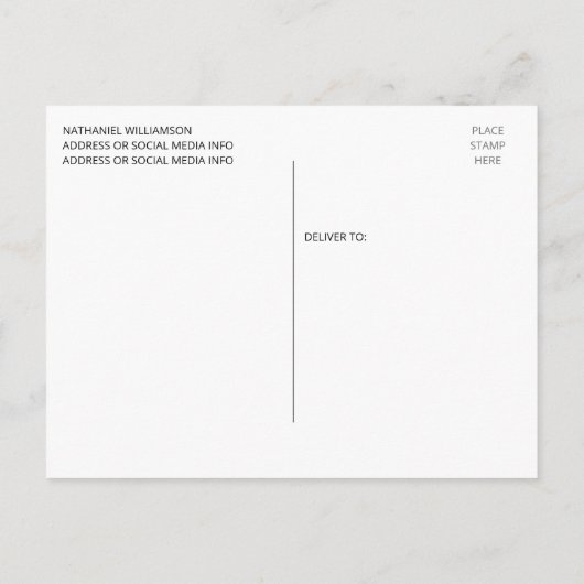 Modern Pro Model 5 Photo Comp Kaart Briefkaart (Achterkant)