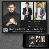 Modern Pro Model Actor 3 Foto QR Code Comp Kaart