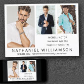 Modern Pro Model Actor 3 Foto's Comp Kaart