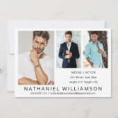 Modern Pro Model Actor 3 Foto's Comp Kaart (Voorkant)