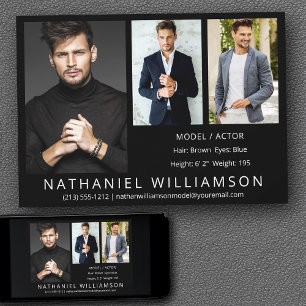 Modern Pro Model Actor 3 Photo Comp Kaart