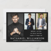 Modern Pro Model Actor 3 Photo Comp Kaart (Voorkant)