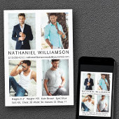 Modern Pro Model Actor 4 Foto's Comp Kaart