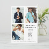 Modern Pro Model en Actor 3 Foto's Comp Kaart (Staand voorkant)