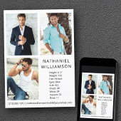 Modern Pro Model en Actor 3 Foto's Comp Kaart