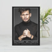 Modern Pro Model en Actor Fotokaart Kaart (Staand voorkant)