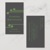 Modern Pro Visitekaartje, grijs en groen Visitekaartje (Voorkant / Achterkant)