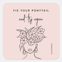 Modern Probeer opnieuw Vrouw met bloemen gepersona