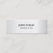 Modern procureur-advocaat Luxekaart Zijde Mini Visitekaartje (Voorkant)