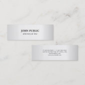 Modern procureur-advocaat Luxekaart Zijde Mini Visitekaartje (Voorkant / Achterkant)