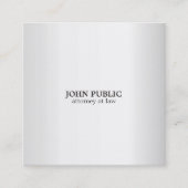 Modern procureur-advocaat Luxekaart Zijde Vierkante Visitekaartje (Voorkant)