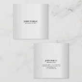 Modern procureur-advocaat Luxekaart Zijde Vierkante Visitekaartje (Voorkant / Achterkant)