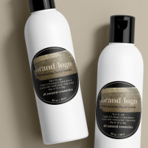 Modern Product Faux Gold Brush Stroke Label