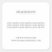 Modern Product Label met minimale ingrediënten (Voorkant)