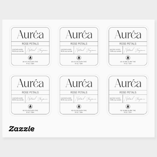 Modern Product Logo kaarsetiket Vierkante Sticker (Vel)