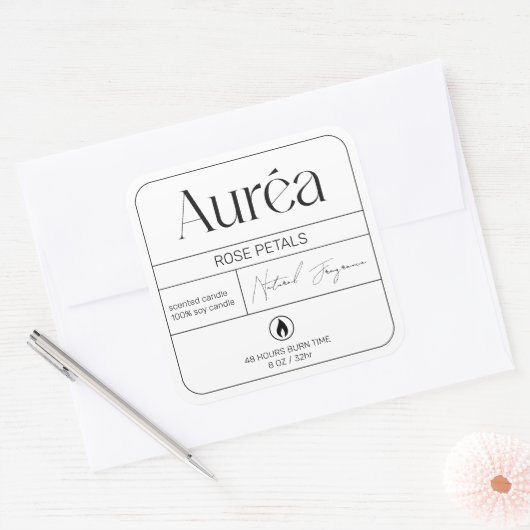 Modern Product Logo kaarsetiket Vierkante Sticker (Envelop)