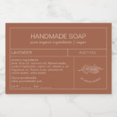 Modern product Terracotta Cosmetic Soap Label Voedselcontainer Etiket (Enkel label)
