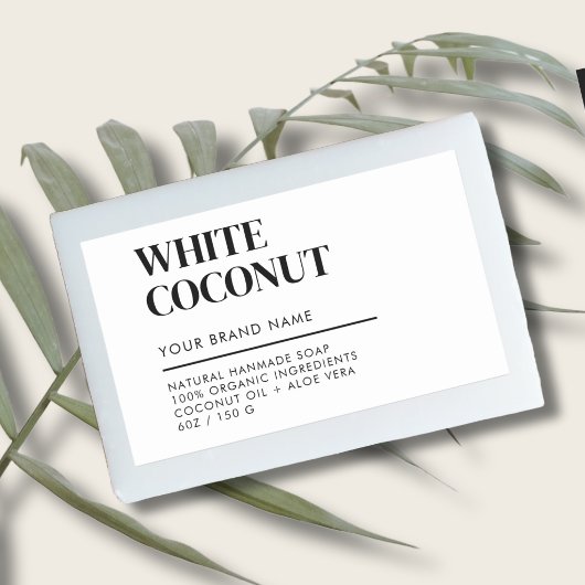 Modern product verpakking zeep label