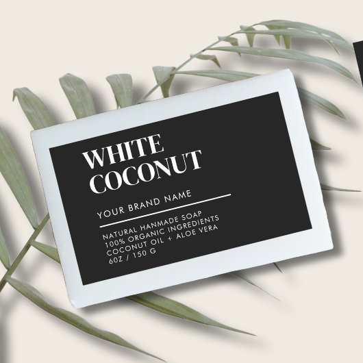 Modern product verpakking zeep label