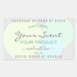 Modern Product Verpakkingsetiket met Pastel Circle Rechthoekige Sticker