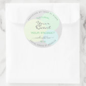 Modern Product Verpakkingsetiket met Pastel Circle Ronde Sticker (Tas)