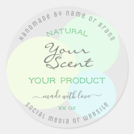 Modern Product Verpakkingsetiket met Pastel Circle Ronde Sticker