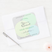 Modern Product Verpakkingsetiket met Pastel Circle Vierkante Sticker (Envelop)