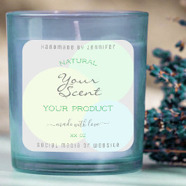 Modern Product Verpakkingsetiket met Pastel Circle Vierkante Sticker