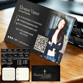 Modern Professional 2026 Pocket Calendar Folded Visitekaartje