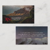 Modern Professional 2 Foto's Monogram Foto Visitekaartje (Voorkant / Achterkant)