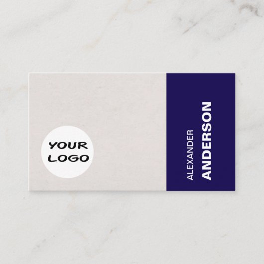 Modern Professional Architect Navy Blue Visitekaartje (Voorkant)