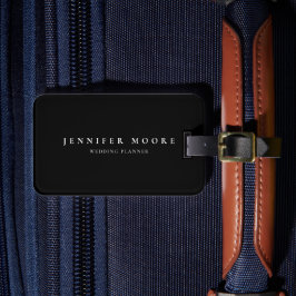 Modern Professional Black en White Bagagelabel
