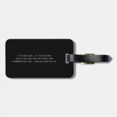 Modern Professional Black en White Bagagelabel (Achterkant horizontaal)
