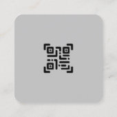 Modern Professional Black en White Monogrammed Vierkante Visitekaartje (Achterkant)