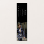 Modern Professional Black en White Photo Monogram Visitekaartje (Buitenkant ongevouwen)