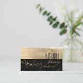 Modern Professional Black Gold Visitekaartje (Staand voorkant)