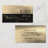 Modern Professional Black Gold Visitekaartje (Voorkant / Achterkant)