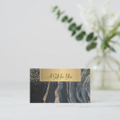 Modern, Professional Black Marble Gold Kortingskaartje (Staand voorkant)