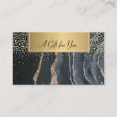 Modern, Professional Black Marble Gold Kortingskaartje (Voorkant)