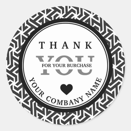 Modern Professional Black White sticker (Voorkant)