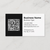 Modern Professional Black White Visitekaartje (Voorkant)