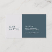 Modern Professional Blue en Light Grey Visitekaartje (Achterkant)