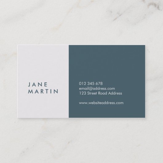 Modern Professional Blue en Light Grey Visitekaartje (Achterkant)