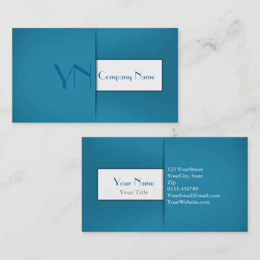 Modern Professional Blue Hoesje - Visitekaartje (Voorkant / Achterkant)