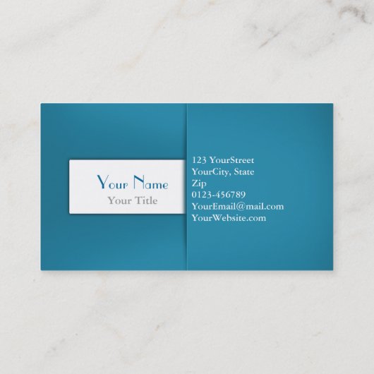 Modern Professional Blue Hoesje - Visitekaartje (Achterkant)